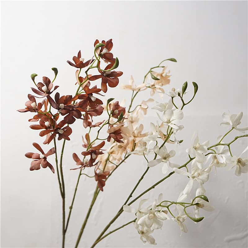Autumn series of artificial flowers, wedding flowers, butterfly orchid, home flower arrangement, window display, holiday decoration, artificial flowers