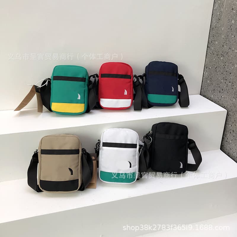 Trendy Crossbody Bag 2023 Fashion Color-Block Couple Shoulder Bag Unisex Hip-Hop Small Bag Outdoor Sports Phone Bag