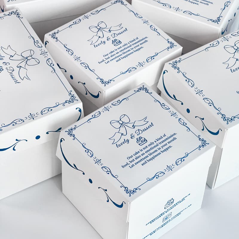 Trendy Cake Box 2 Inch 3 Inch Mousse Thousand-Layer Mini Dessert Packaging Box Bakery Packaging Box with Logo Printing