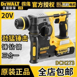 DeWalt DCH273 Brushless 20V Lithium-Ion Cordless 24mm Rotary Hammer Hammer Drill Demolition Hammer 3-in-1 Multi-Function