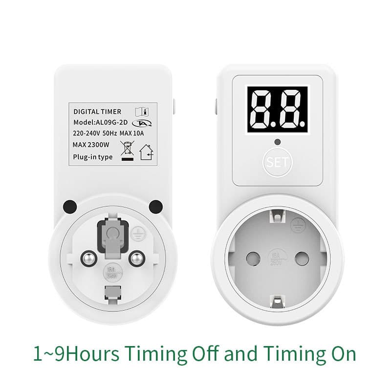 Smart Socket, European Timer Switch, Countdown On/Off with 2-Digit Display, AL09G-2D