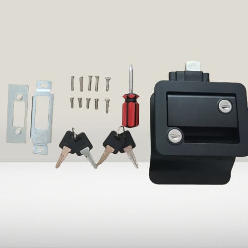 Black Car Door Lock RV Motorhome Door Lock Travel Trailer Camper