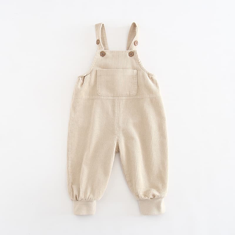INS Style Children's Overalls 2025 New Arrival Baby Corduroy Elastic Cuff Overalls Pants for 0-3 Years Korean Version