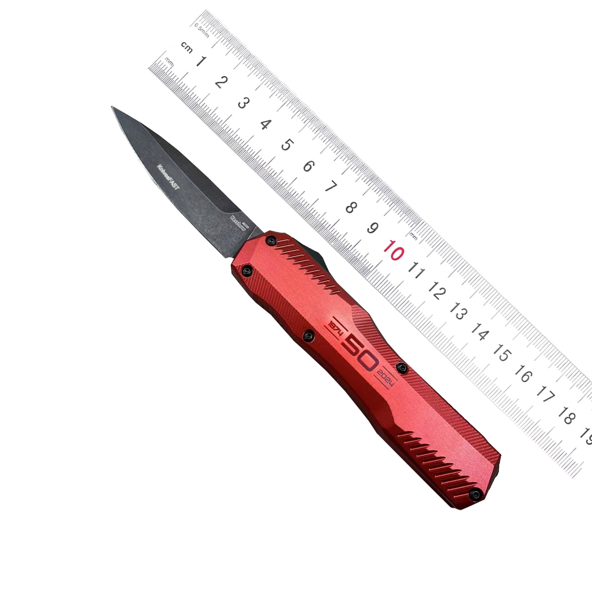 Zinc alloy scabbard red black