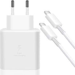 Compatible with Samsung Charger 45W US Dual Type-C Fast Charging Set PD Fast Charging Cable 5A Data Cable Wholesale