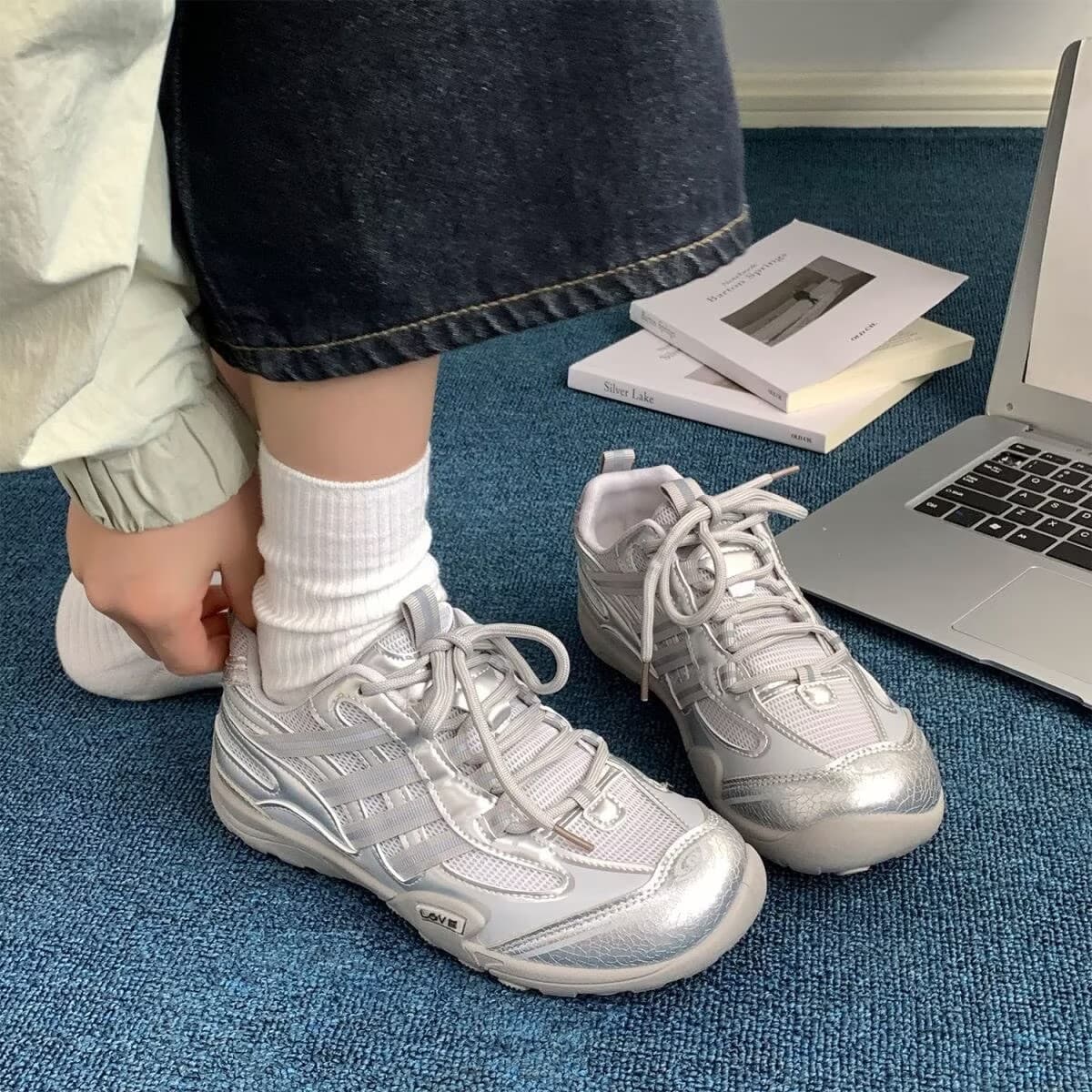 Summer Thin Sole Sneakers Breathable Mesh Women's Shoes 2026 New Fashion German Trainer Women's White Sneakers Casual Shoes