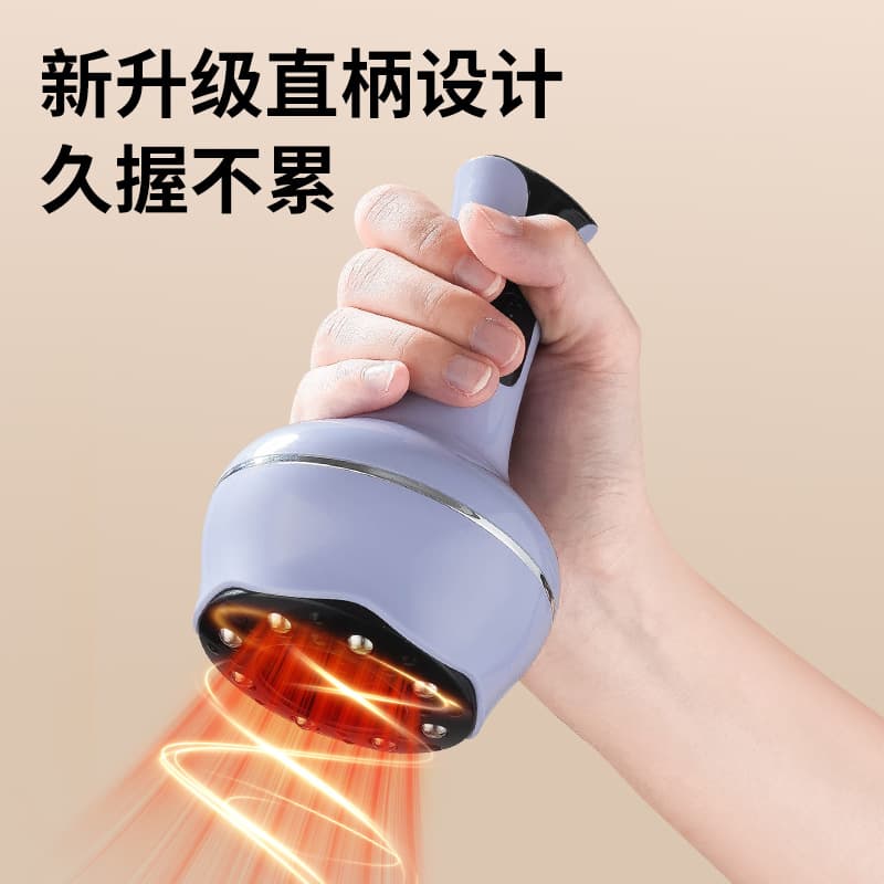 Best-selling Electric Heating Meridian Brush for Home Use, Multi-functional Cupping and Scraping Device for Full Body