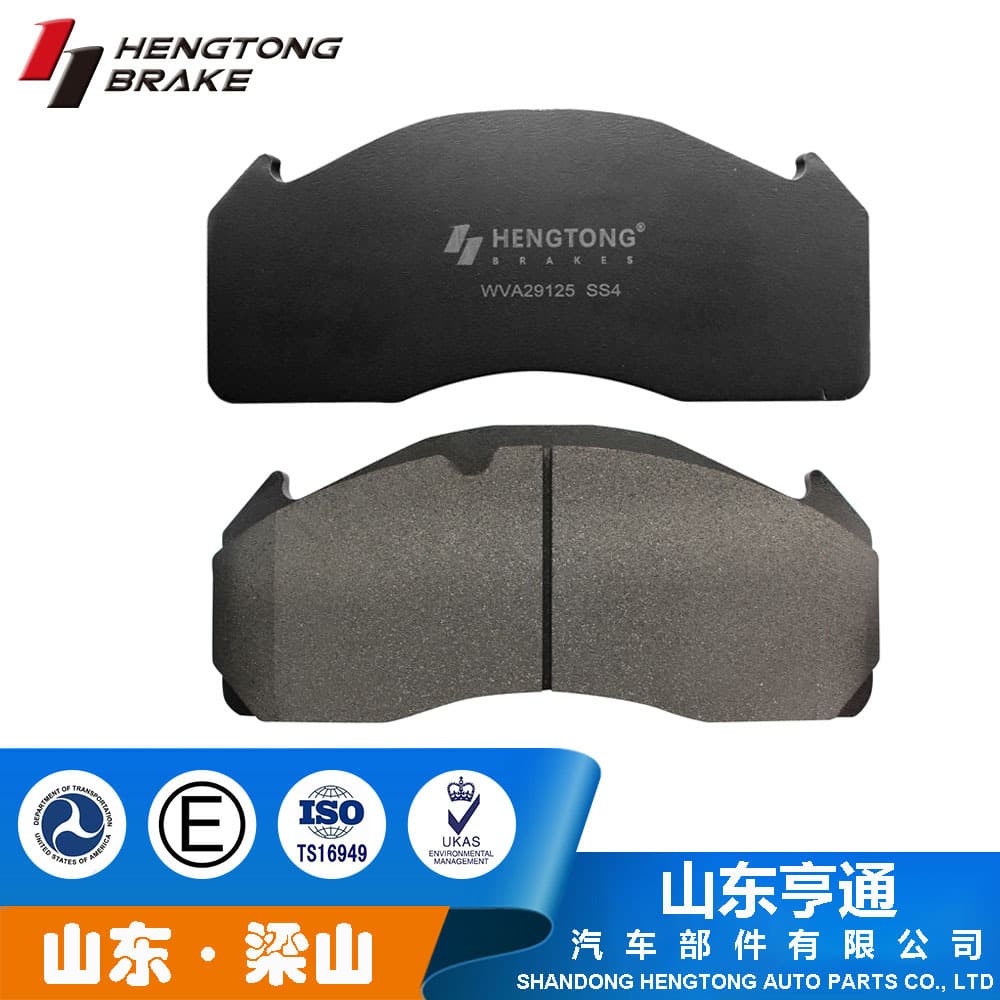 WVA29125 heavy-duty truck-specific friction pads, semi-metallic wear-resistant brake pads