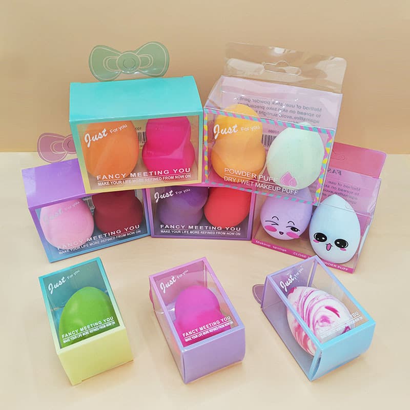 Makeup Sponge Cushion Puff Blending Sponge Cosmetic Egg Shape Foundation Sponge Wet and Dry Use Factory Direct