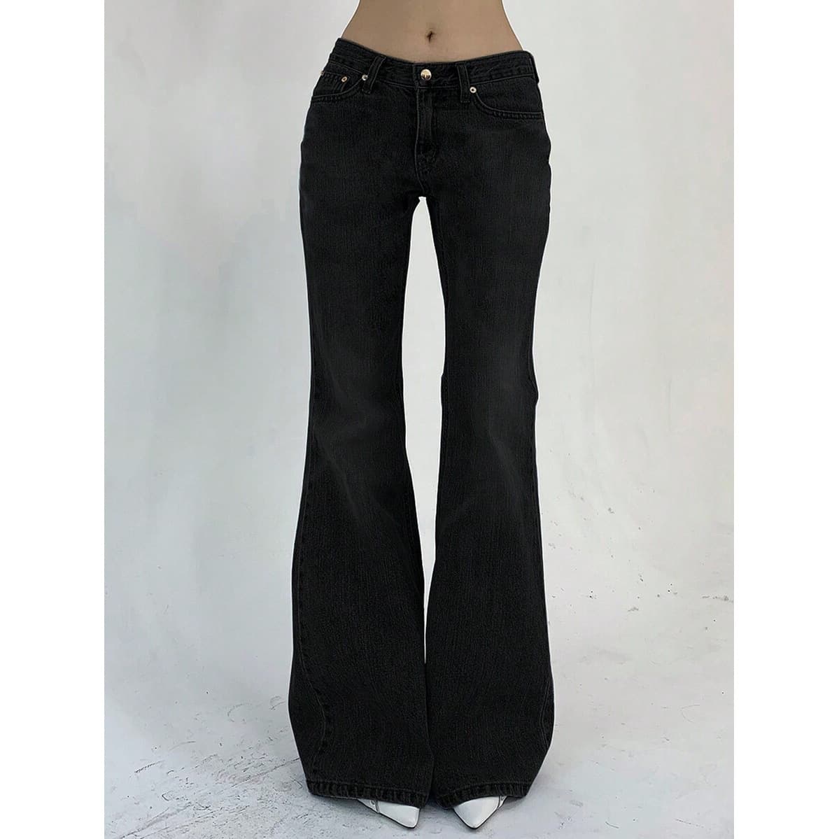 Z 78374 Low Waist Flared Denim Pants
