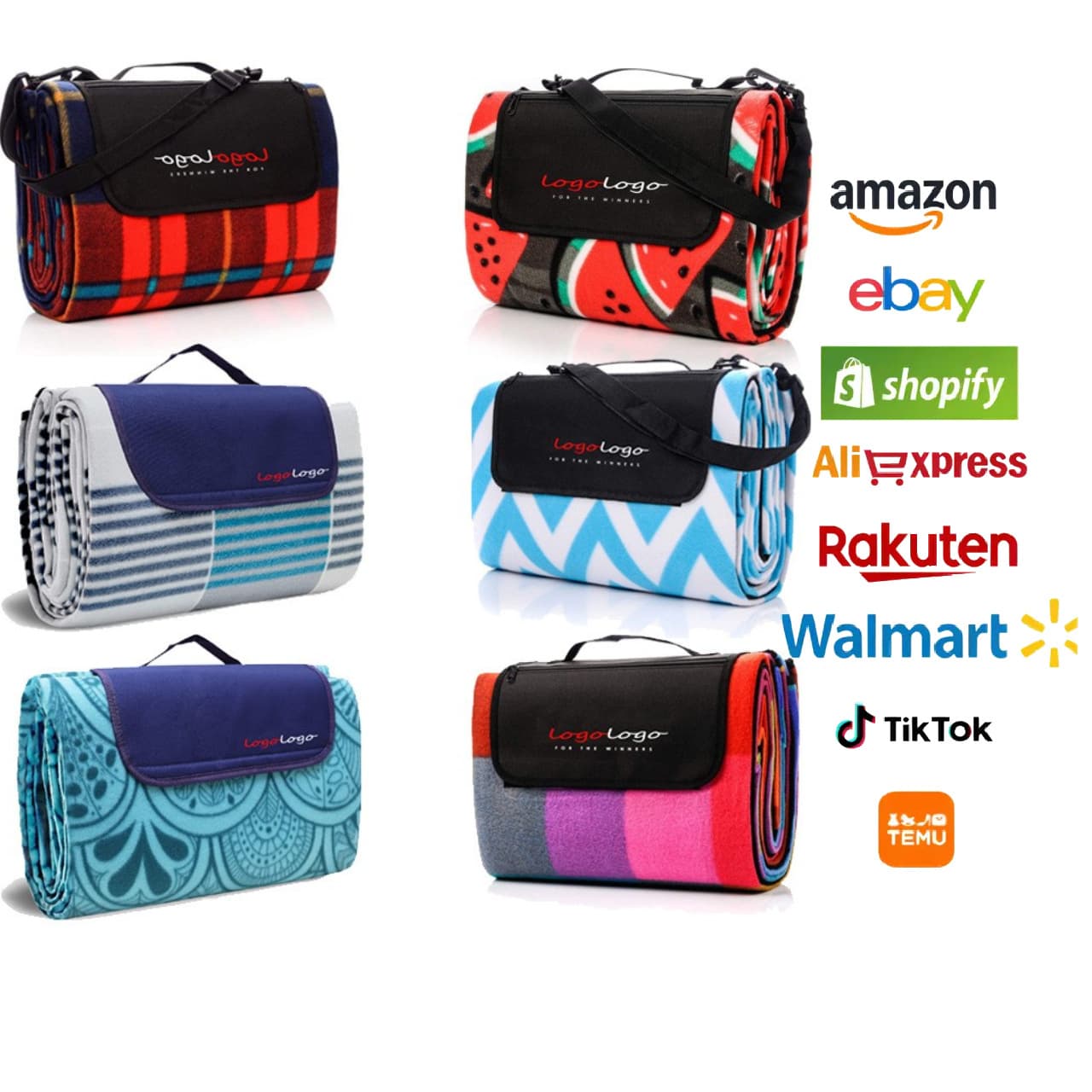 Four Seasons Cross-Border Picnic Mat Outdoor Ground Mat Portable Waterproof Moisture-Proof Beach Mat Blanket Nap Blanket Soft