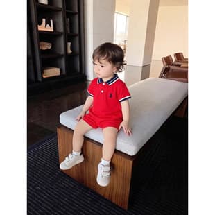 European and American Baby Romper Summer Outfit, Gentleman's First Birthday Suit, Thin Style for Going Out
