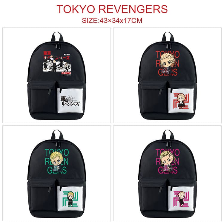 Tokyo Revengers Merchandise Two-Tone Backpack Schoolbag Cartoon Anime Outdoor Travel Bag Laptop Bag Crossbody Bag
