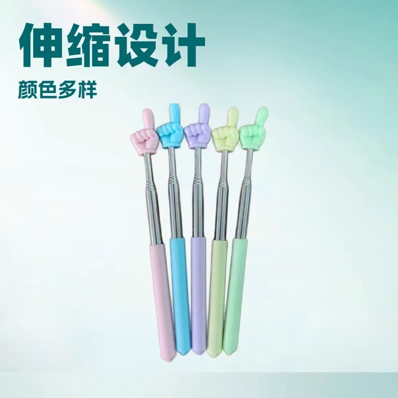 Gold Macaron Color Telescopic Reading Pointer for Children's Reading Teaching Tool, Teacher-Specific Stainless Steel Pointer
