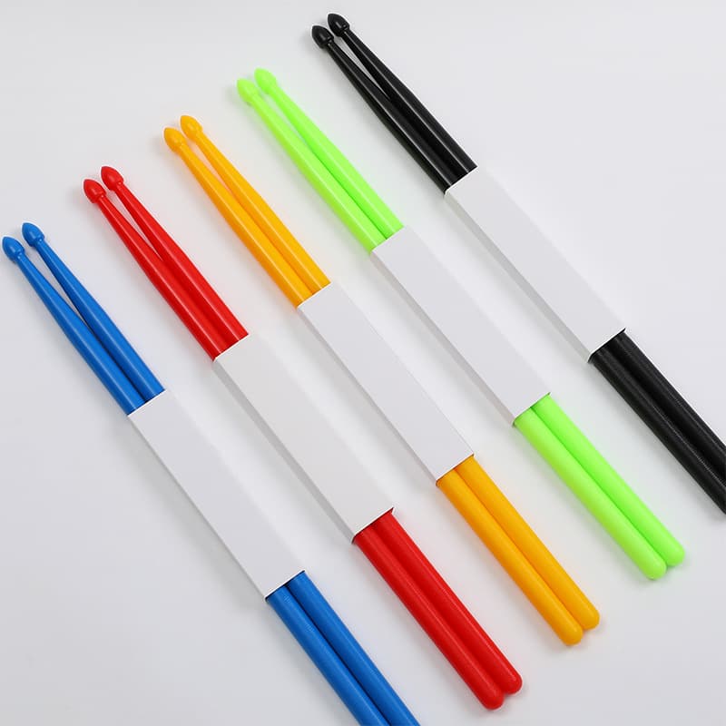 Drum kit drumsticks, nylon colored drumsticks, jazz drumsticks, drum kit accessories, wholesale 5A drumsticks for stage performances