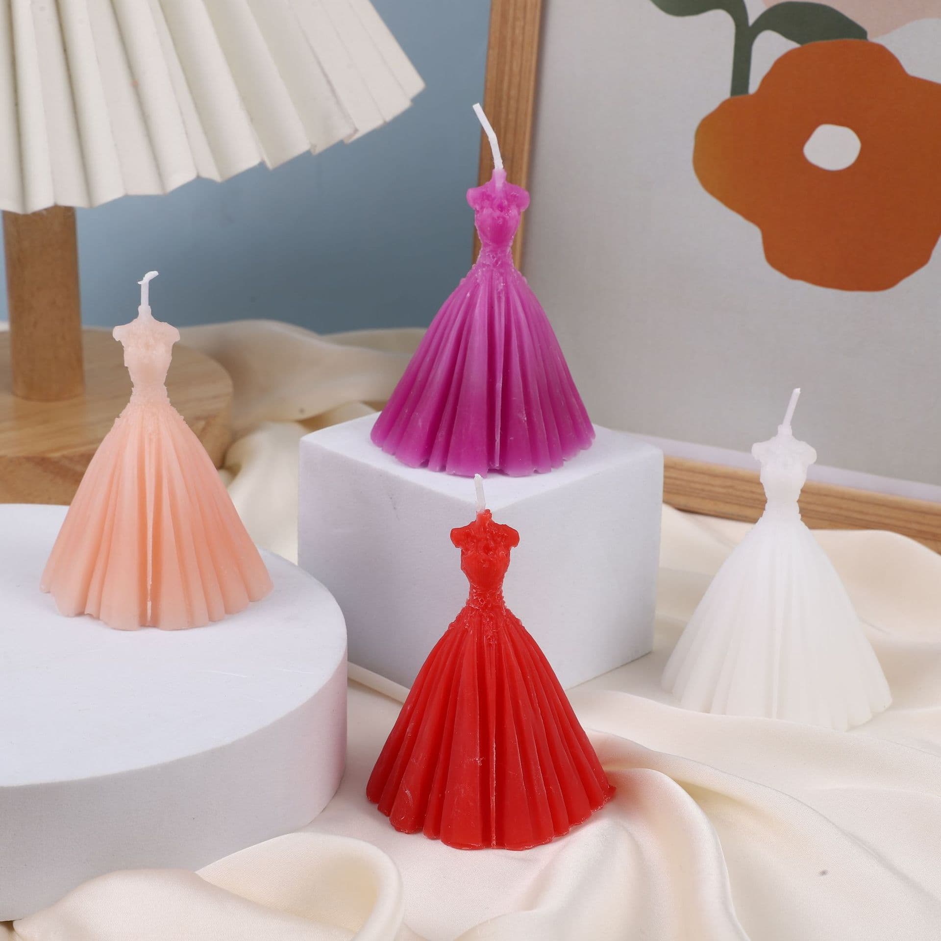 Wedding Aromatherapy Soy Candle Gift Set, Ins Creative Dress Candle, Cross-border Evening Gown Candle, Wedding Return Gift