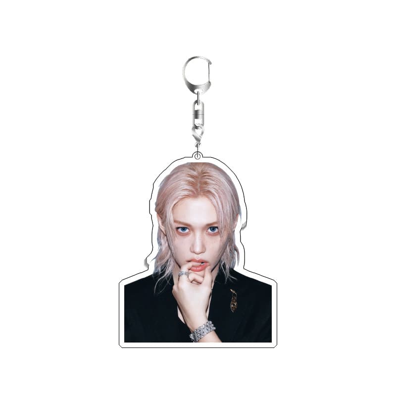 Stray Kids Lee Know Felix Acrylic Double-Layer Keychain Backpack Pendant Fan Support Gift Custom