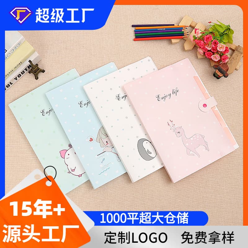 Custom 5-Compartment 8-Compartment 12-Compartment Organizer Bag A4 Exam Paper Document File Bag Business Gift