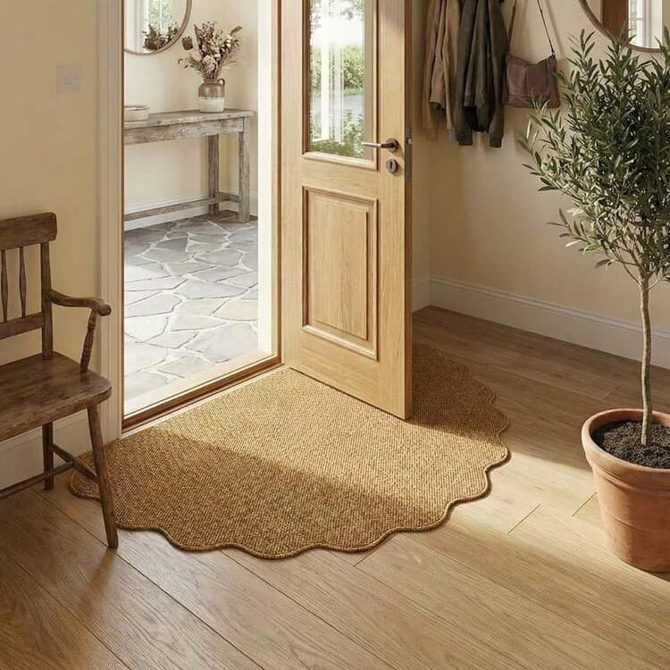 Unique Pineapple Ring Doormat, Entrance Decorative Mat, Sisal-Like Wear-Resistant Door Mat, Entryway Foot Mat, Drop Shipping Available