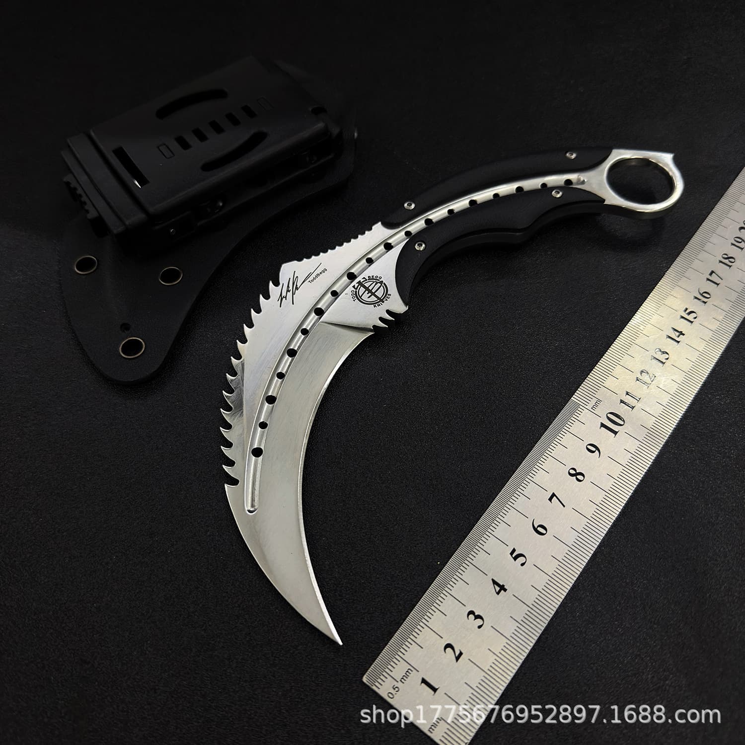 High Hardness Integral Steel Outdoor Knife Cross-Border Hot Selling Todd Claw CNC Craft Collectible Display Knife