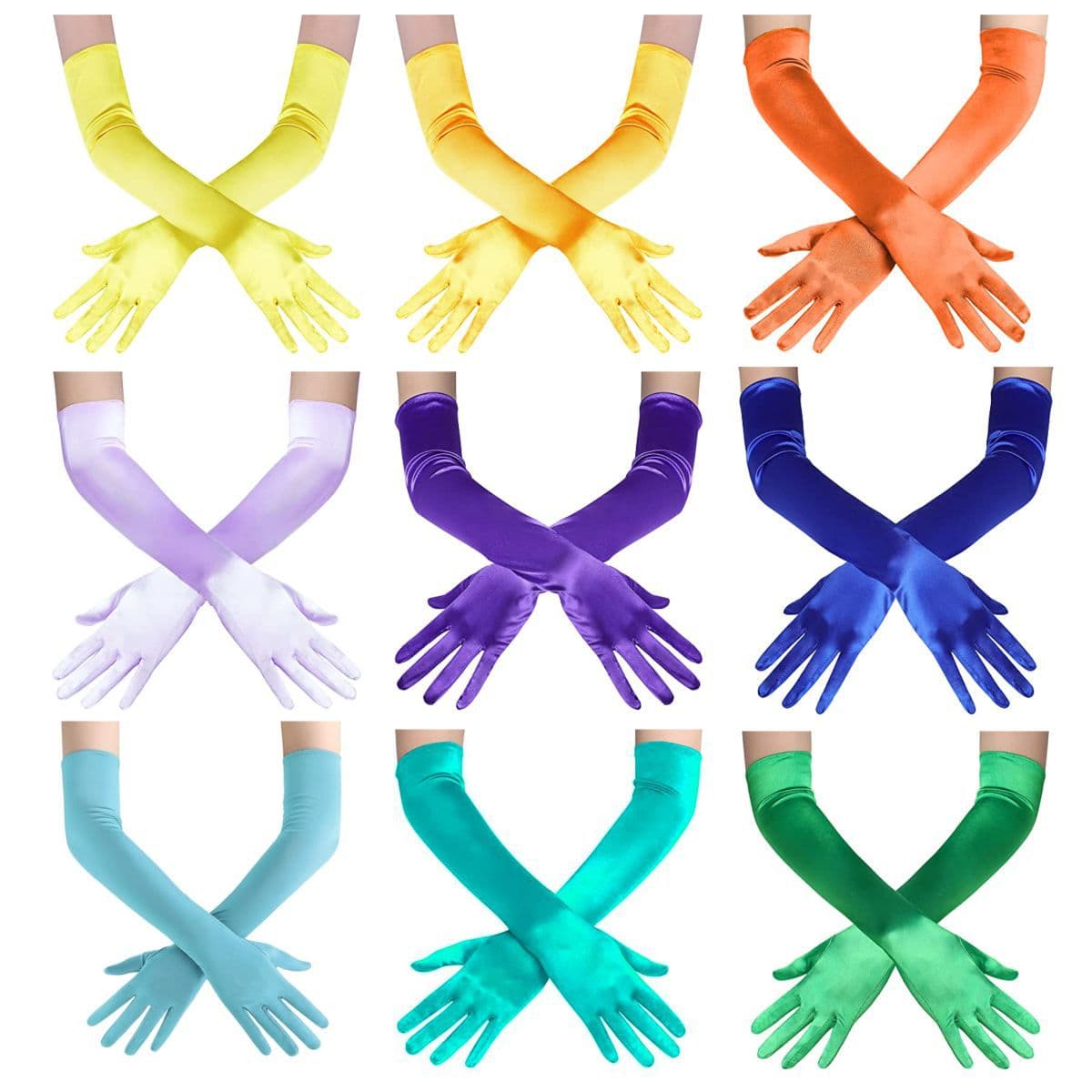 Cross-border special length satin gloves, extra long dress, satin wedding performance, prom gloves, costume etiquette gloves