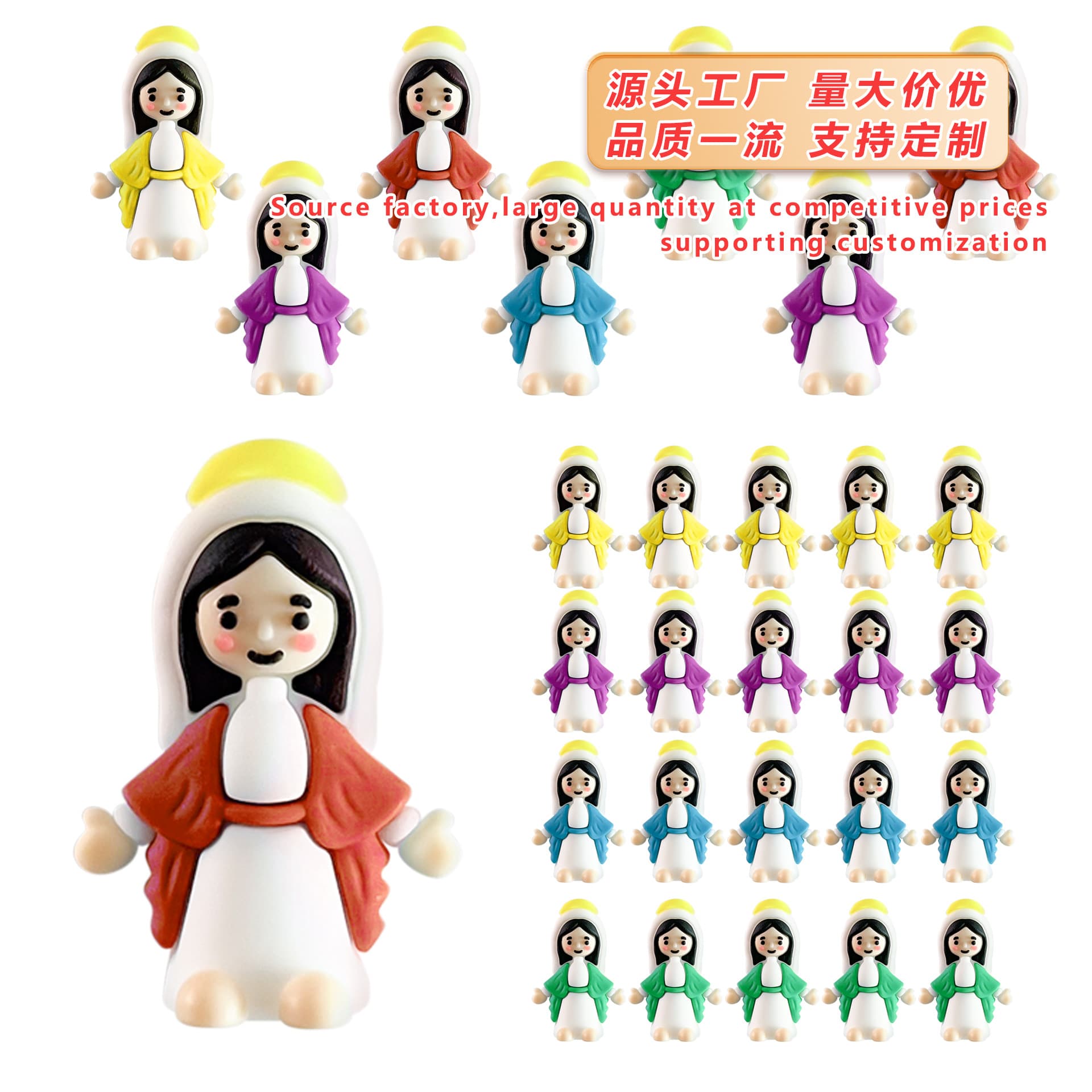 2025 Cross-Border Hot Selling Easter Ornament Desktop Virgin Figurine Ornament Cute Cartoon Gift