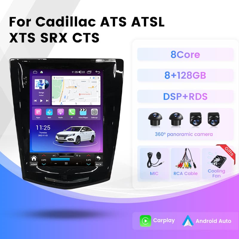 For Cadillac ATS ATSL XTS SRX CTS Vertical Screen Car Android Navigation