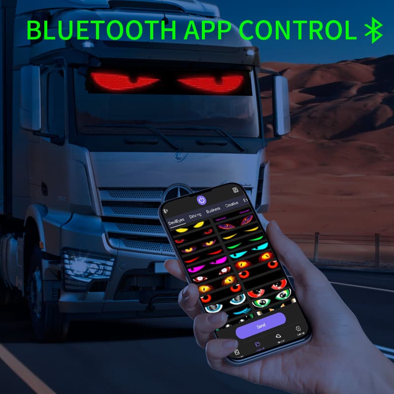 LED Demon Eye Soft Screen APP Bluetooth Advertising Screen Car Rear Window LED Scrolling Sign Display