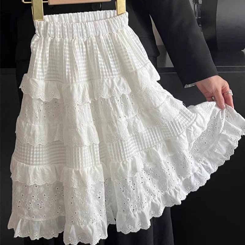 Girls' skirts, new fashionable design, medium and large children's A-line skirts, children's cake skirts, puffy skirts, pleated skirts