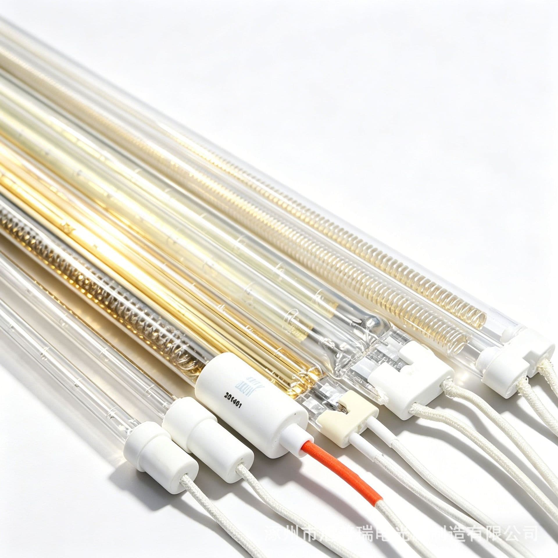 Shortwave Near-Infrared Heating Lamp Tube White-Coated Twin-Tube Infrared Heating Lamp Gold-Coated Twin-Tube Infrared Lamp IR Lamp