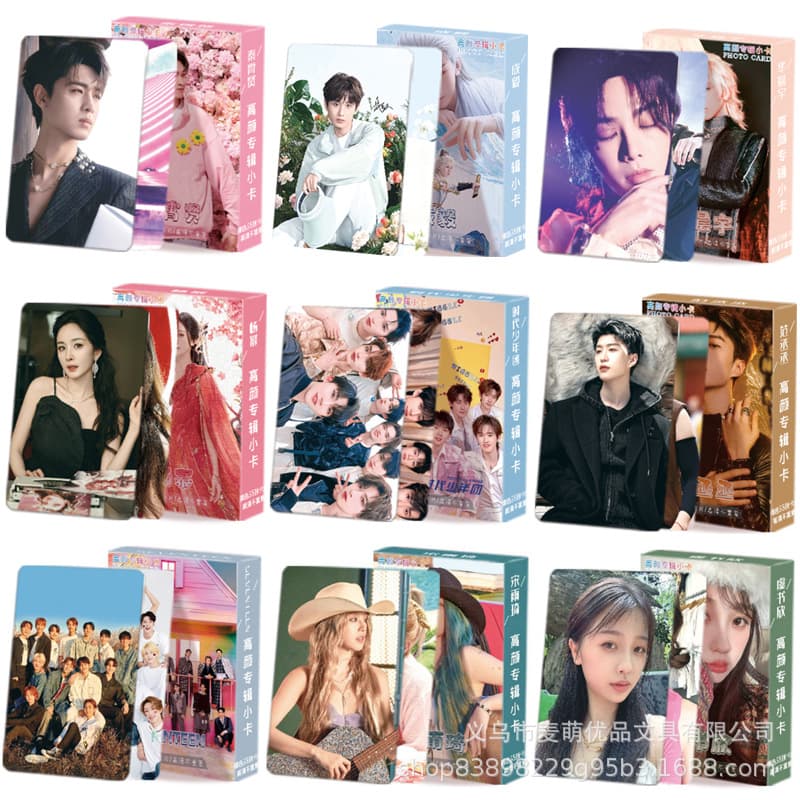 Star anime small card wholesale Aespa South Korea pink ink ive self-printing small card gidle girl album small card