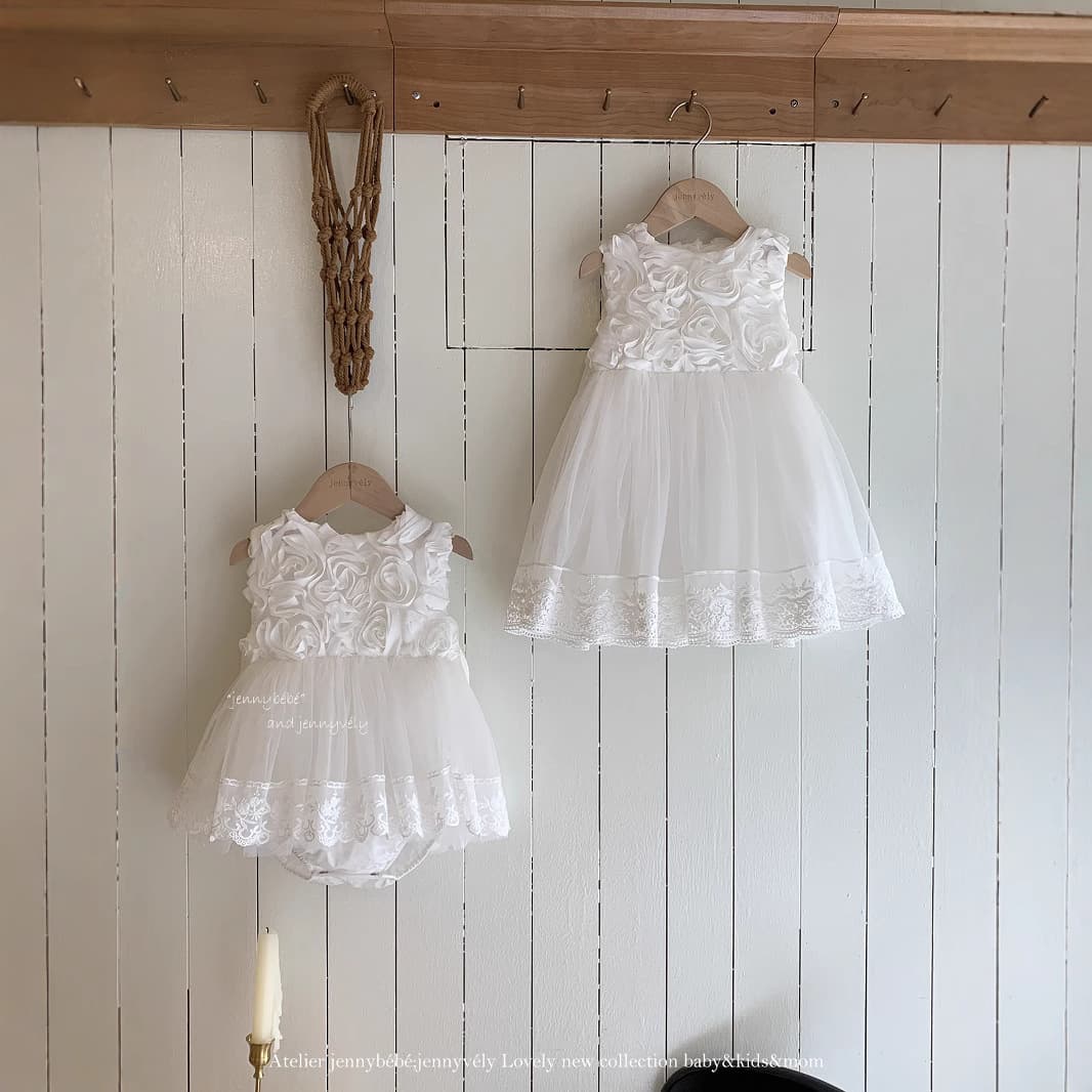 Jenny Children's Clothes Baby Girl's 100th Birthday Banquet Dress 2026 Summer New Infant Mesh Princess Romper Dress
