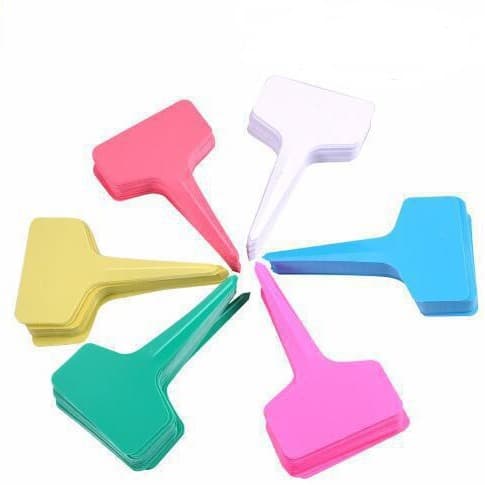 Cross-border product gardening label plastic ground plant label/three-dimensional/flower brand/T-shaped green plant with writing