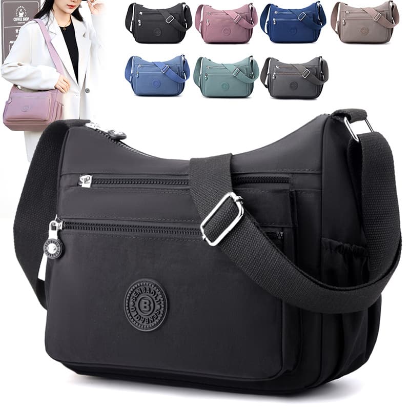 Large-capacity women's bag nylon cloth multi-compartment business coin purse shopping and commuting simple fashion women's crossbody bag
