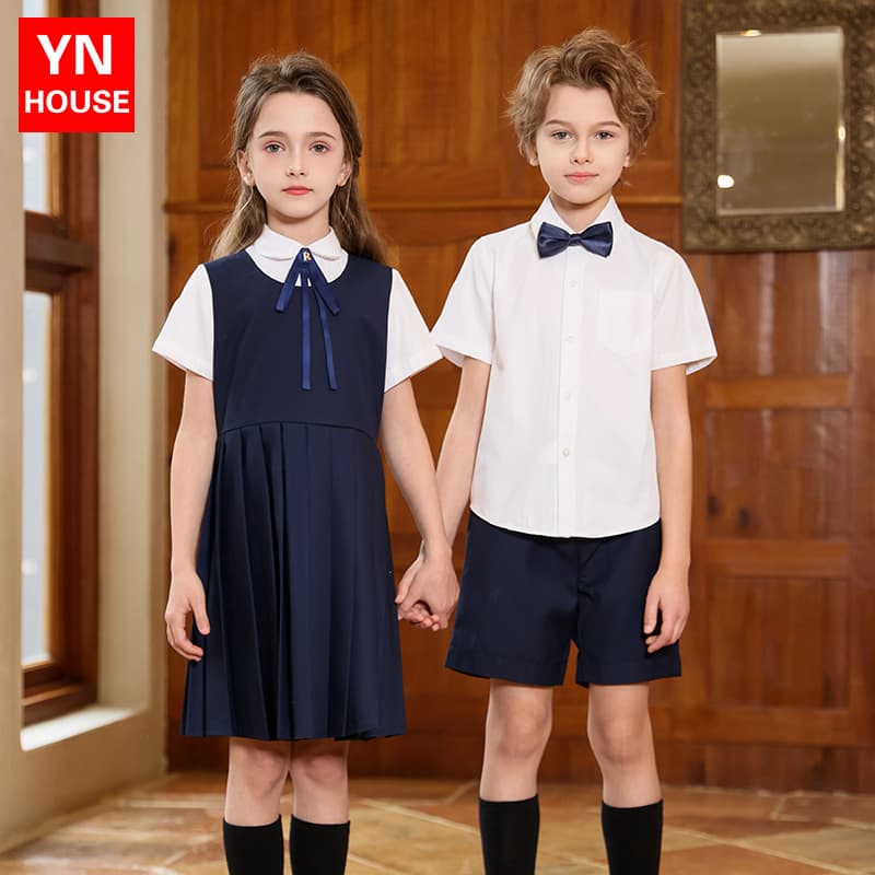 Primary and Secondary School Uniform Chorus Performance Outfit, Summer College-Style Set for Boys and Girls, Kindergarten Uniform Class Suit Wholesale