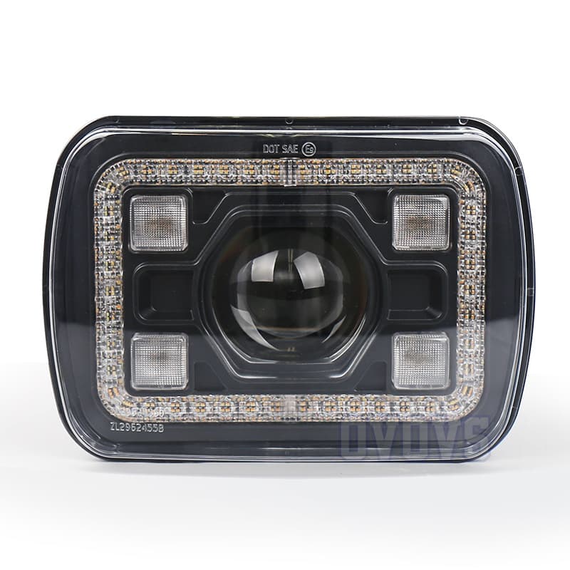 Foreign trade hot selling LED lamp 5X7 suitable for JEEP Wrangler Cherokee modified headlight RGB daytime running lamp headlight