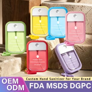 Cross-border travel hand sanitizer portable perfume silicone case disinfectant silicone sleeve card spray hand sanitizer