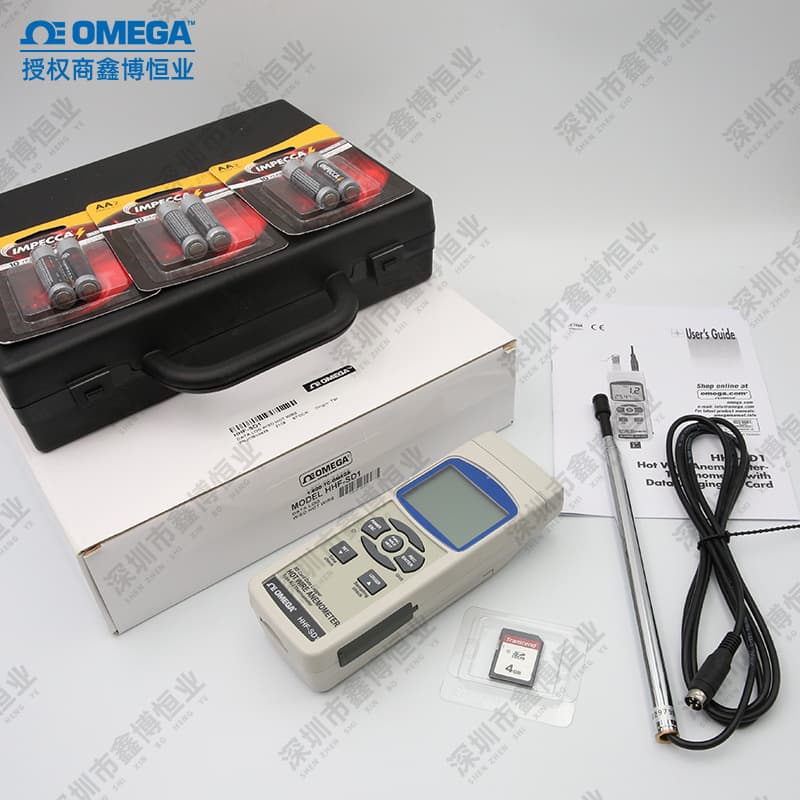 HHF140-232-CABLE HHF141A-USB HHF140B-RP Omega Rotating Vane Anemometer