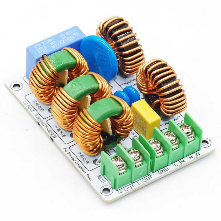 AC Power Four-Stage Filter Electromagnetic Interference EMI High-Frequency High-Current Amplifier Filter Overvoltage Lightning Surge Protection