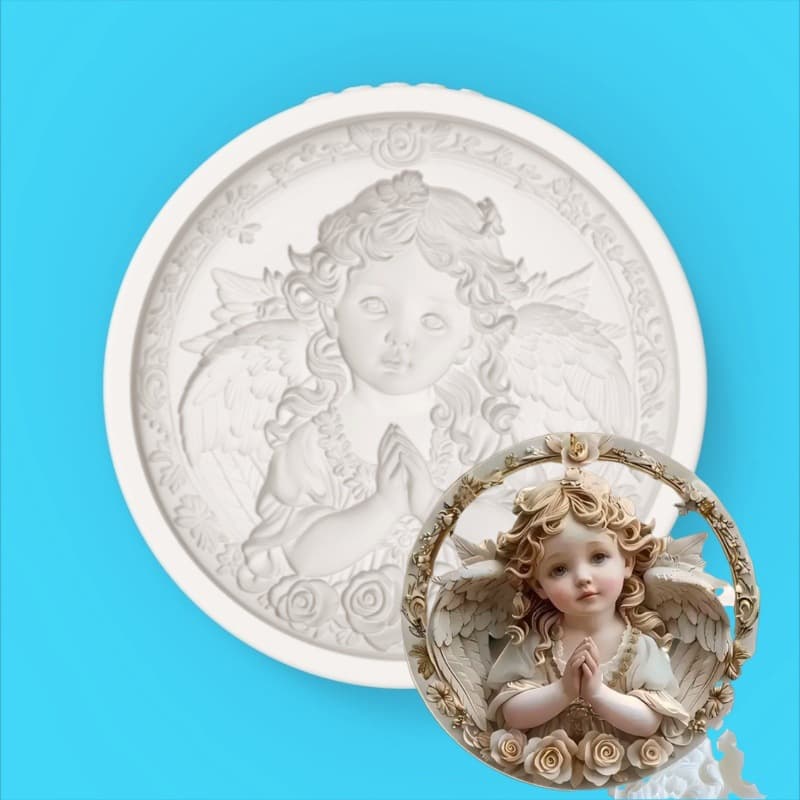 Praying Angel Embossed Silicone Mold Baking Dessert Decoration DIY Handmade Baking Utensils 18222