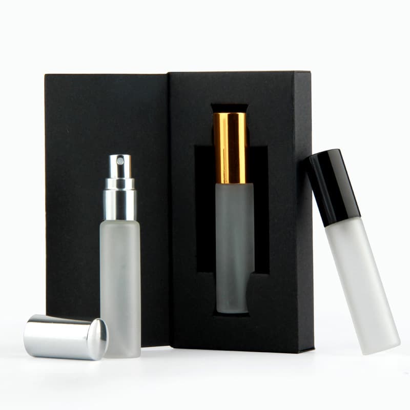 10ml Frosted Perfume Bottle with Gift Box, Spray Bottle, Electroplated Aluminum Perfume Bottle, Cosmetic Bottle, Refillable Bottle