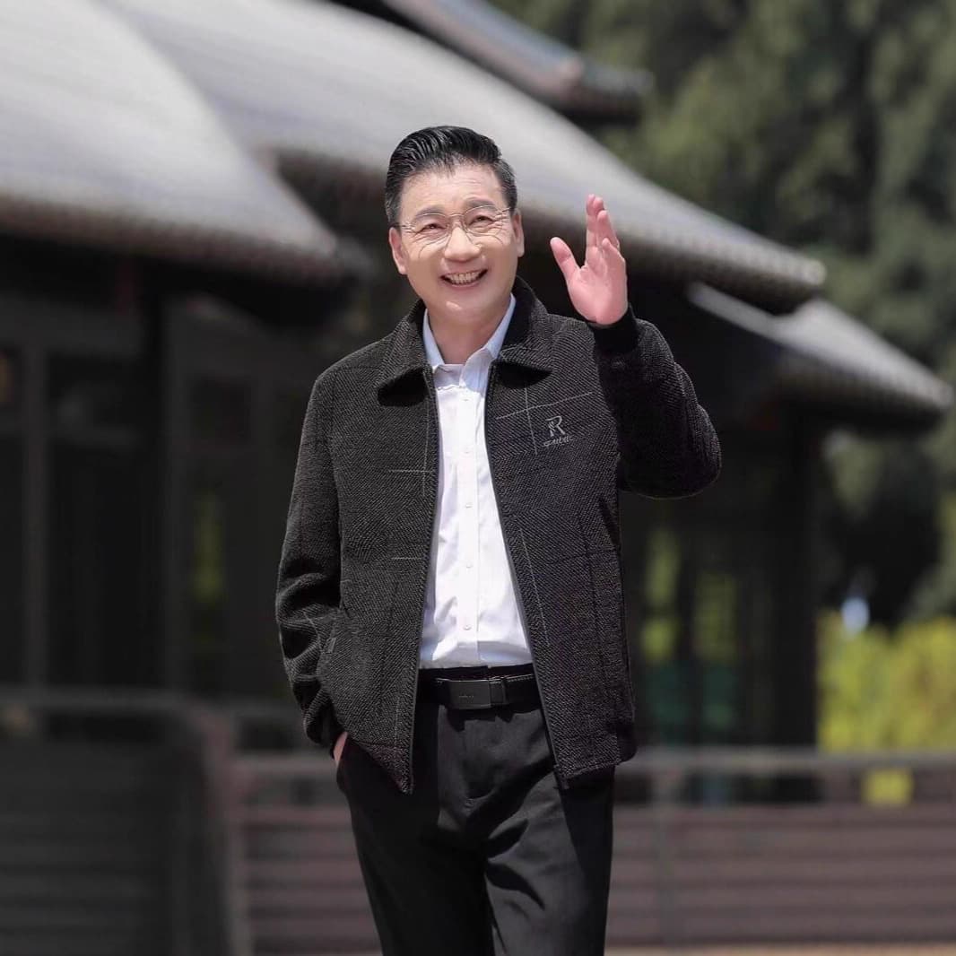 Dad's Jacket Spring/Autumn Style Middle-Aged and Elderly Men's Jacket, High-End Business Casual Elderly Grandpa Spring/Autumn Top