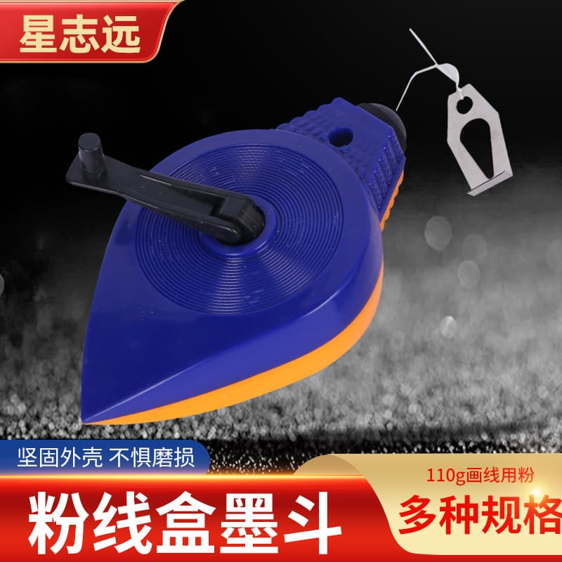 Automatic Ink Line Marker Bamboo Wood Mini Carpenter Marking Tool Hand Crank Ink Plastic Power Tool