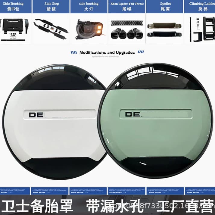 Spare Tire Cover for 20-24 New Defender 90/130 Rear Mount Spare Tire Cover 110 Shell Cover Modification Cover