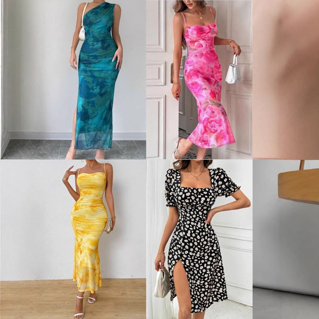 2024 Cross-Border Trade Women's Tops Dress Amazon Summer New Arrival Women's Gown Factory Surplus Stock