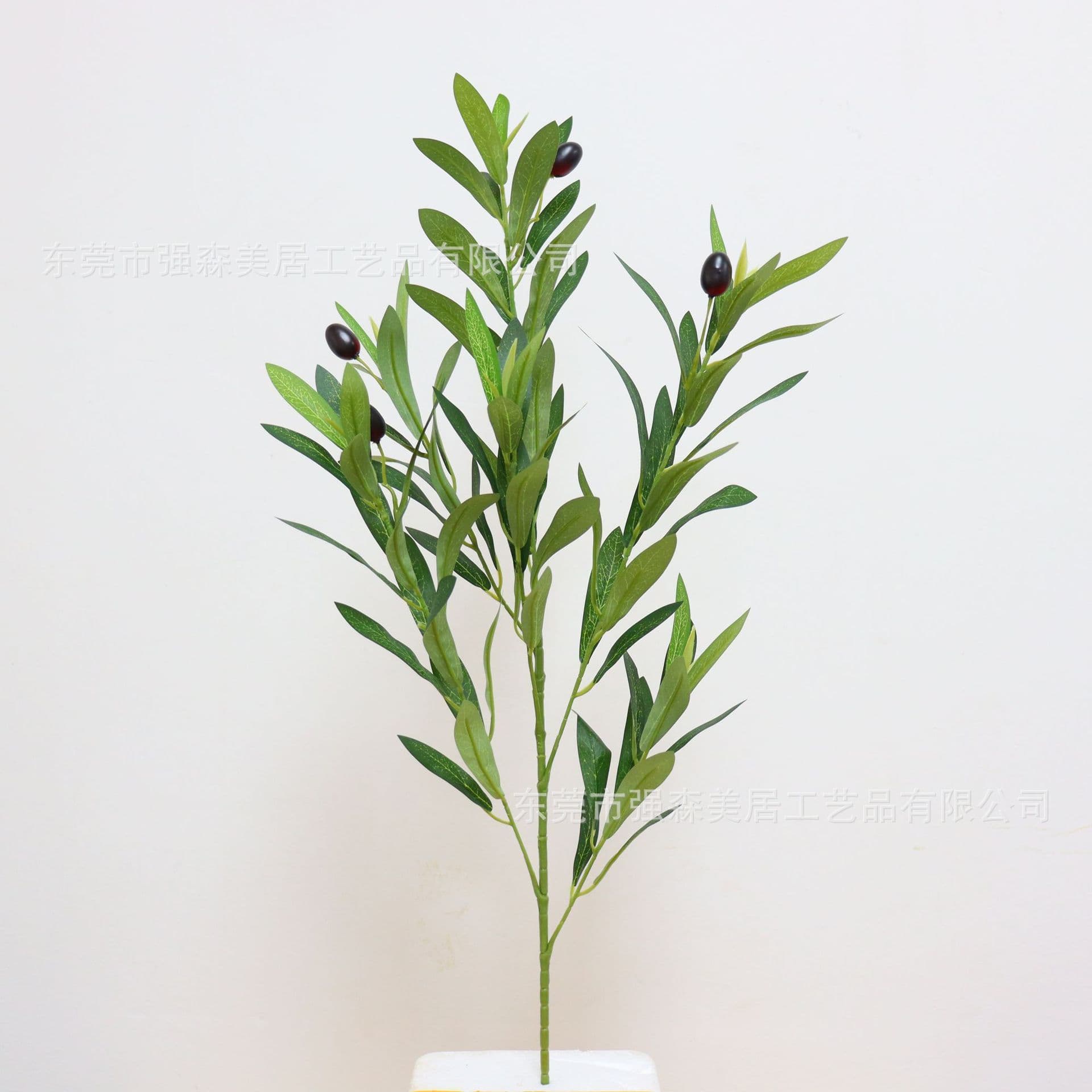 Simulated olive branches, olive leaves, simulated plant green leaves, simulated one-piece high-end high-pole leaf flower arrangement decoration
