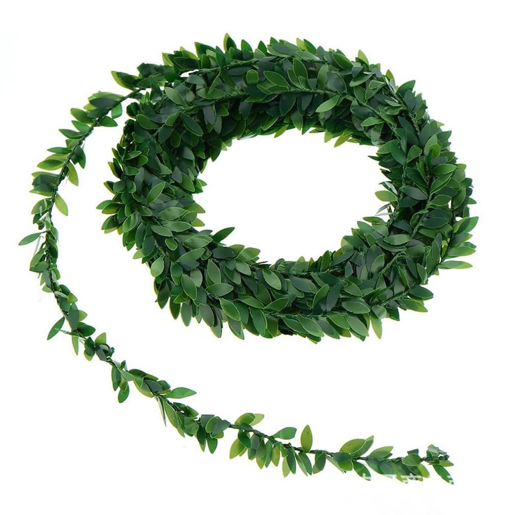 7.5m Green Leaf Willow Vine Wire for Handmade Wreath Bracelet Decoration Accessories Decorative Leaves