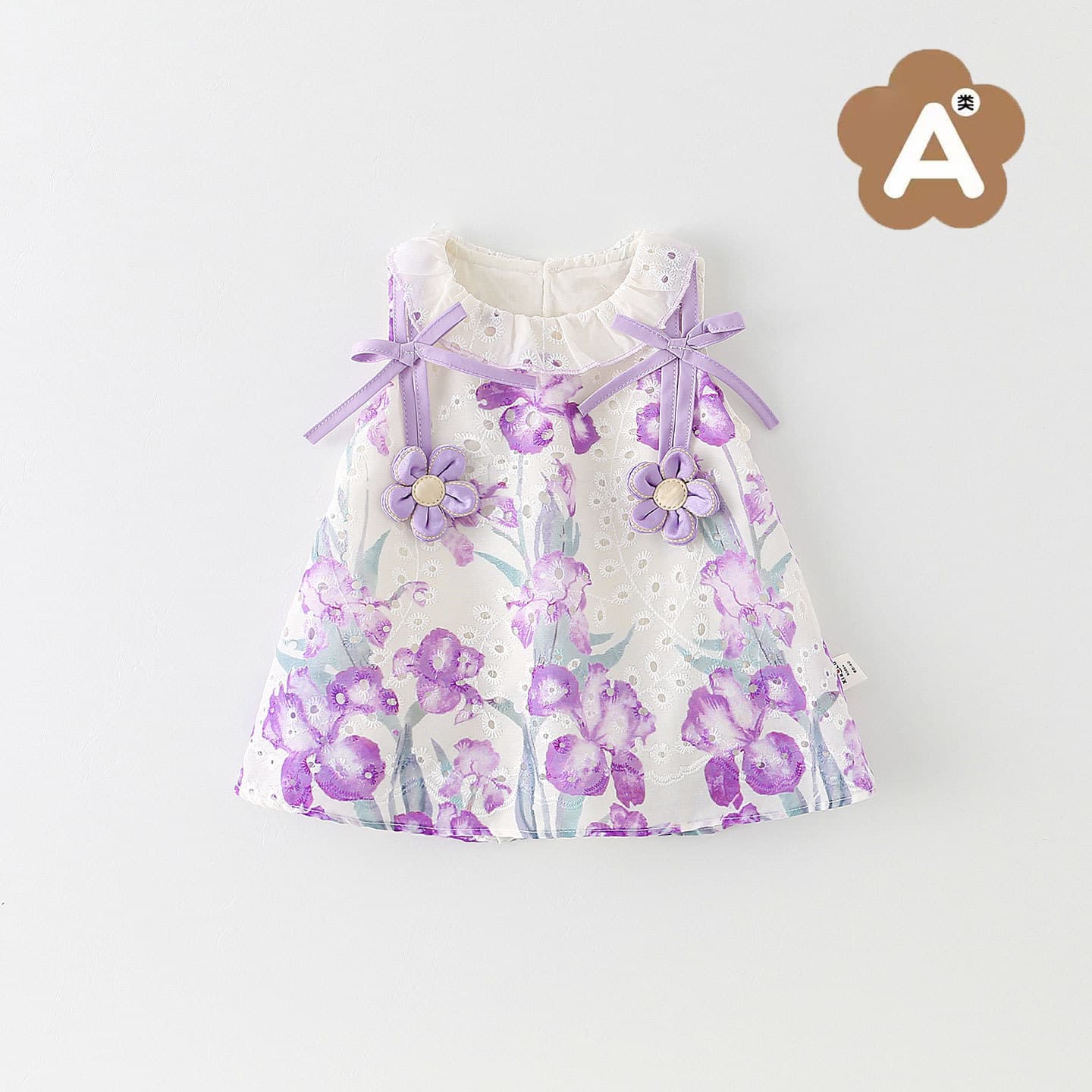 Baby clothes for baby girls to go out thin dress full moon hundred days cute cute style sleeveless crawling clothes