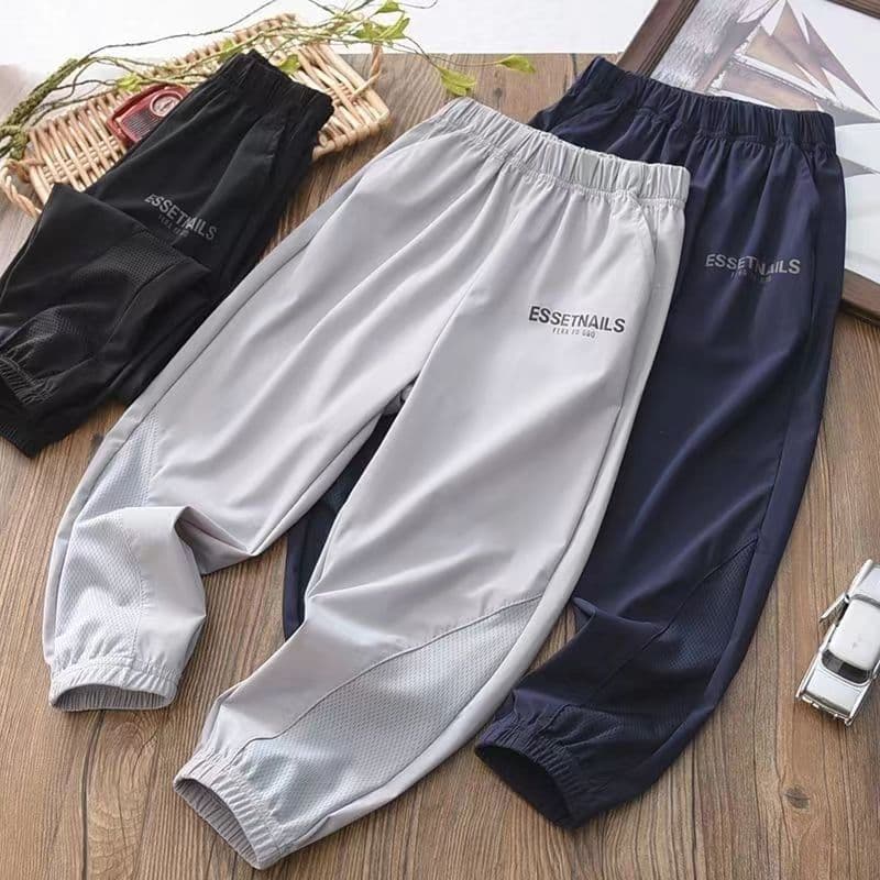 Boys' Ice Silk Quick-Dry Pants Summer Thin Kids' Pants for Older Boys Mosquito-Repellent Casual Sports Long Pants