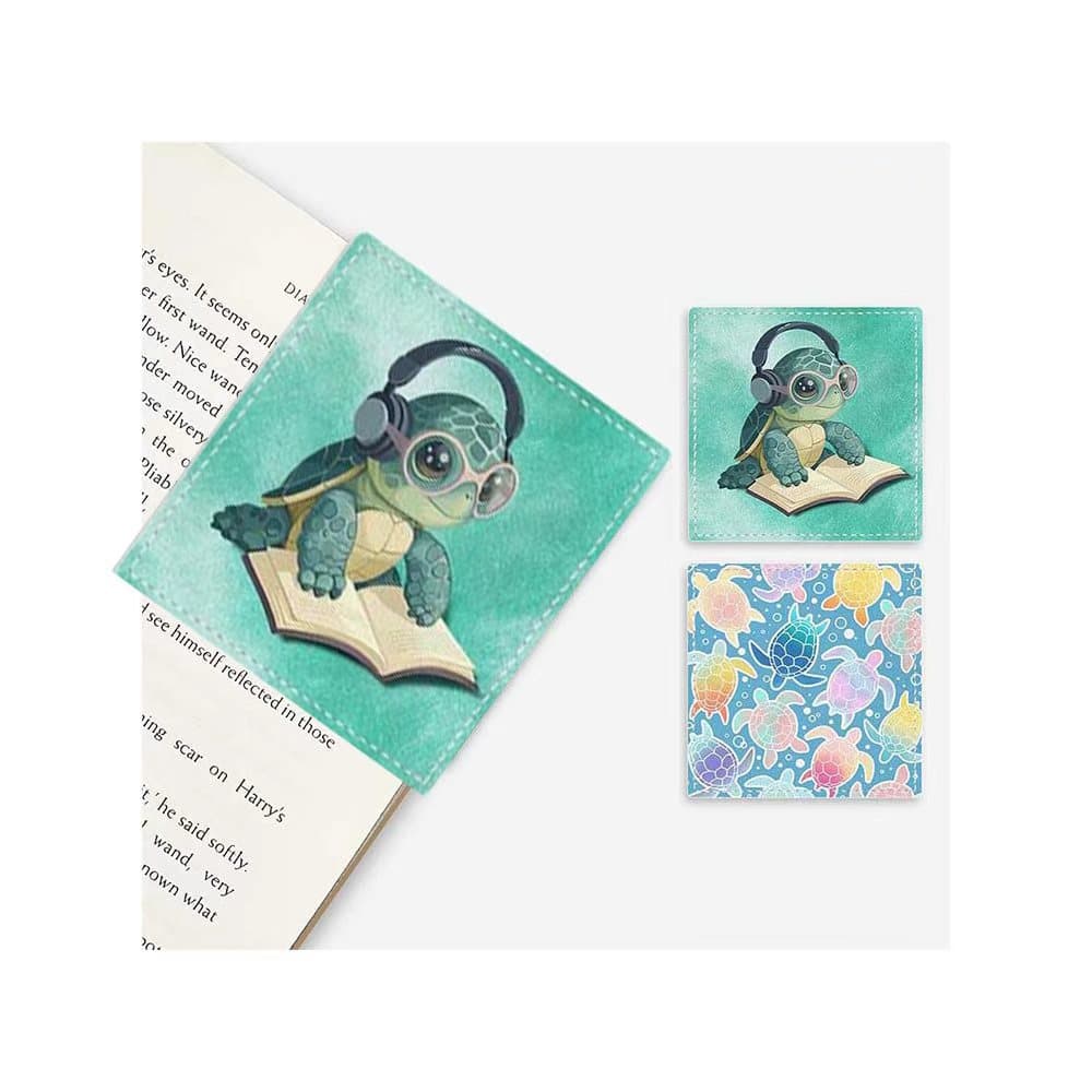 Cross-Border Turtle Fun Leather Book Accessories Skull Book Corner Bookmark Reading Book Page Marker Bookmark Gift